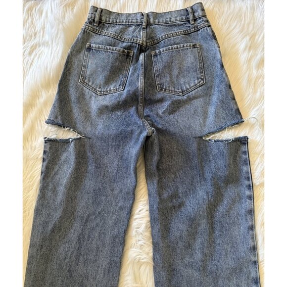 Maison Margiela Cut Out Slash Denim Jeans Indigo Blue Small - Picture 8 of 8